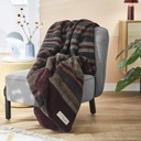 Burgundy Herringbone Stripe