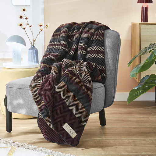 [2368/400] Burgundy Herringbone Stripe