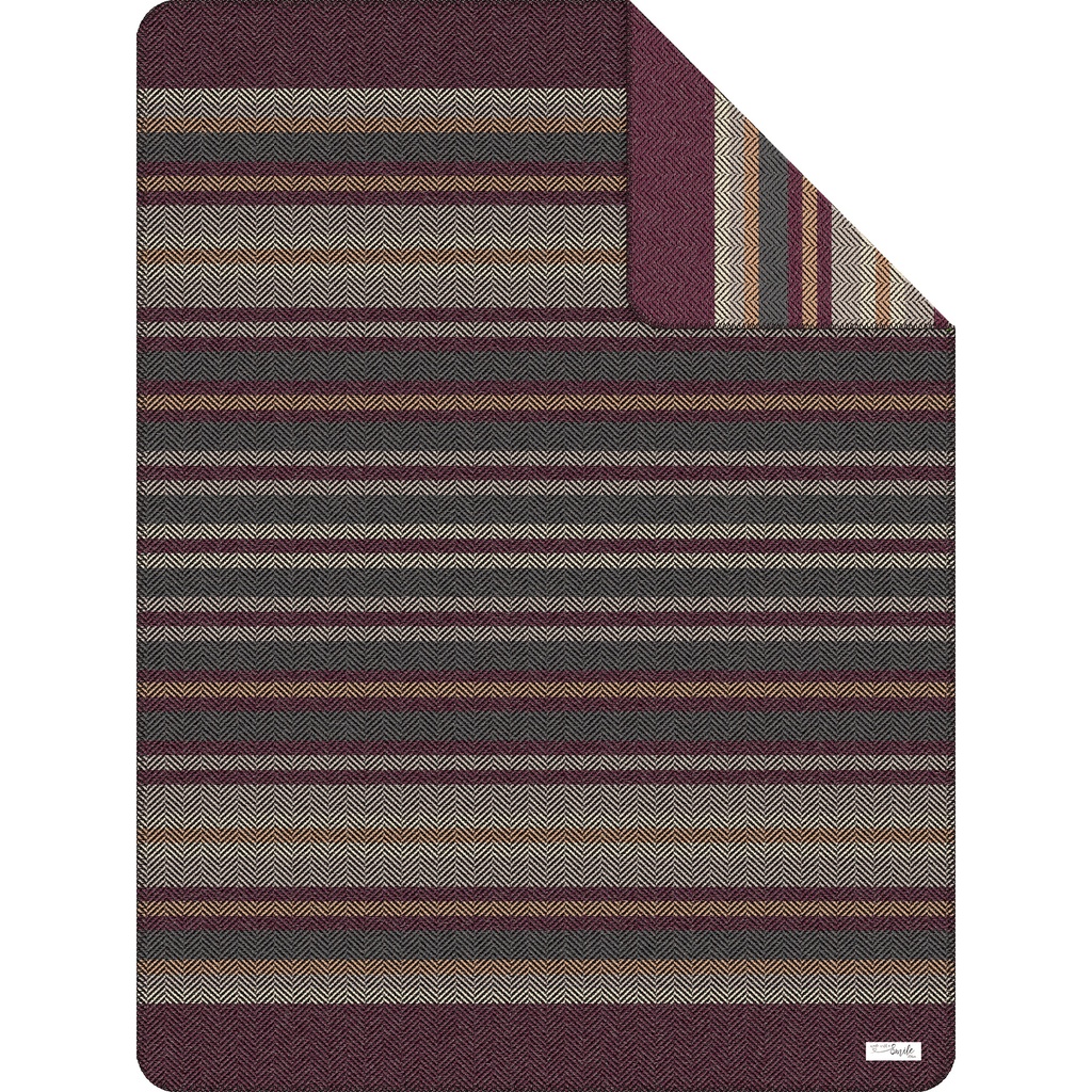 Burgundy Herringbone Stripe